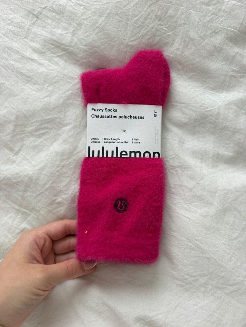 lululemon athletica Fuzzy Crew Socks in Hot Pink
